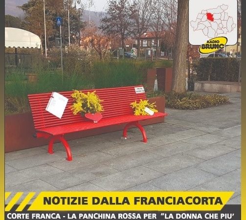Corte Franca – La panchina rossa per “La donna che più ammiro è…”. Iniziativa promossa dall’Amministrazione comunale
