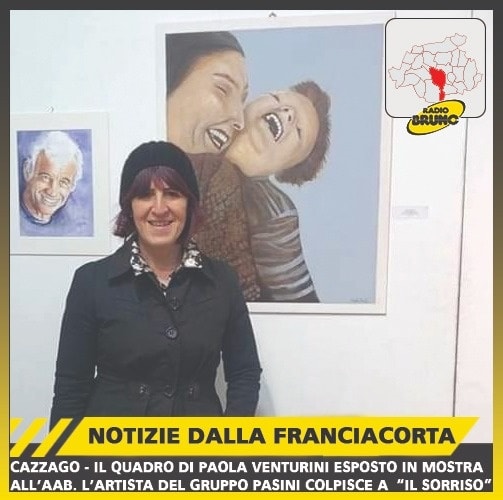 Cazzago – Il quadro di Paola Venturini esposto in Mostra all’AAB. L’artista del Gruppo Pasini colpisce a “Il sorriso”