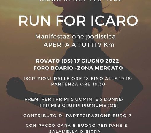 “Run for Icaro” a Rovato