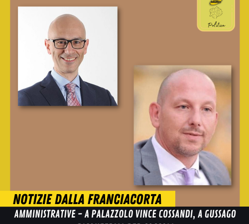 Elezioni Amministrative – A Palazzolo vince Gianmarco Cossandi, a Gussago secondo mandato per Giovanni Coccoli