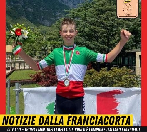 Gussago: Thomas Martinelli della G.S. Ronco è campione italiano Esordienti