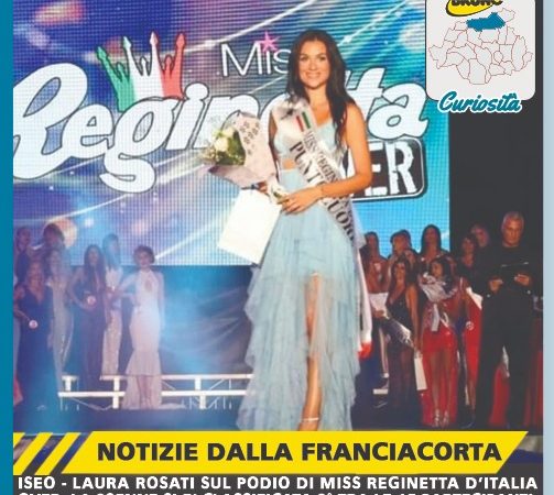 Laura Rosati sul podio di Miss Reginetta d’Italia Over. La 32enne si è classificata 3a tra le 15 partecipanti