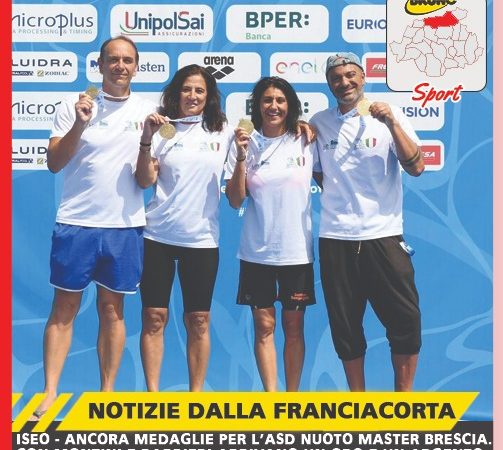 Iseo – Ancora medaglie per l’ASD Nuoto Master Brescia