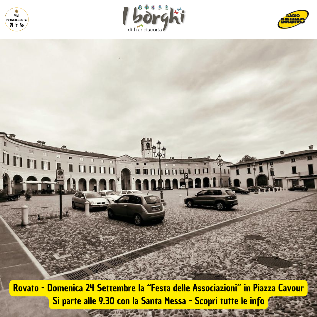 Rovato – Domenica 24 Settembre in Piazza Cavour la Festa delle Associazioni
