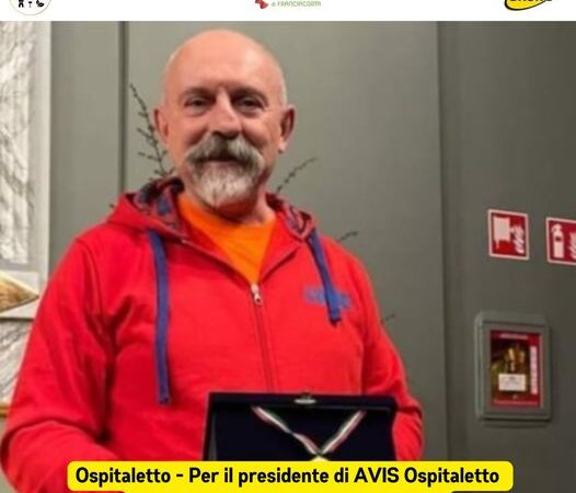 Ospitaletto – Medaglia civica per il presidente di AVIS Ospitaletto Graziano Dotti