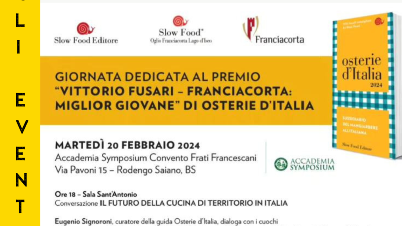 Martedì 20 Febbraio ad Accademia Symposium un dialogo incentrato sul futuro della cucina territoriale in Italia