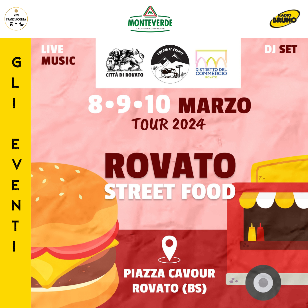 Dall’8 al 10 Marzo arriva “Rovato Street Food” in Piazza Cavour a Rovato